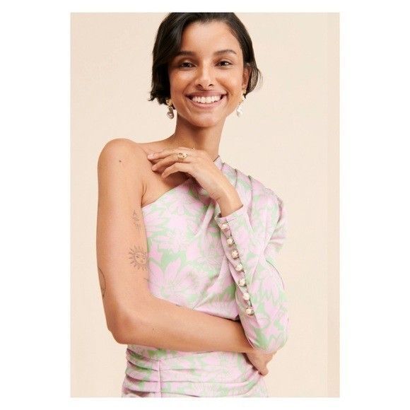 Free People Azulu Sunny Satin Gown Small NWT - Picture 3 of 9